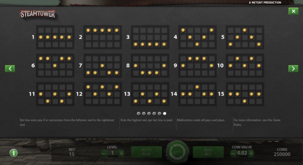 Steam Tower Pay-out Lines